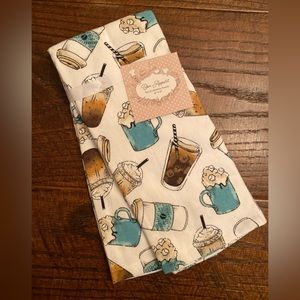 Starbucks Themed Drinks Kitchen Towels Set, Iced Cappuccinos & Iced Macchiatos